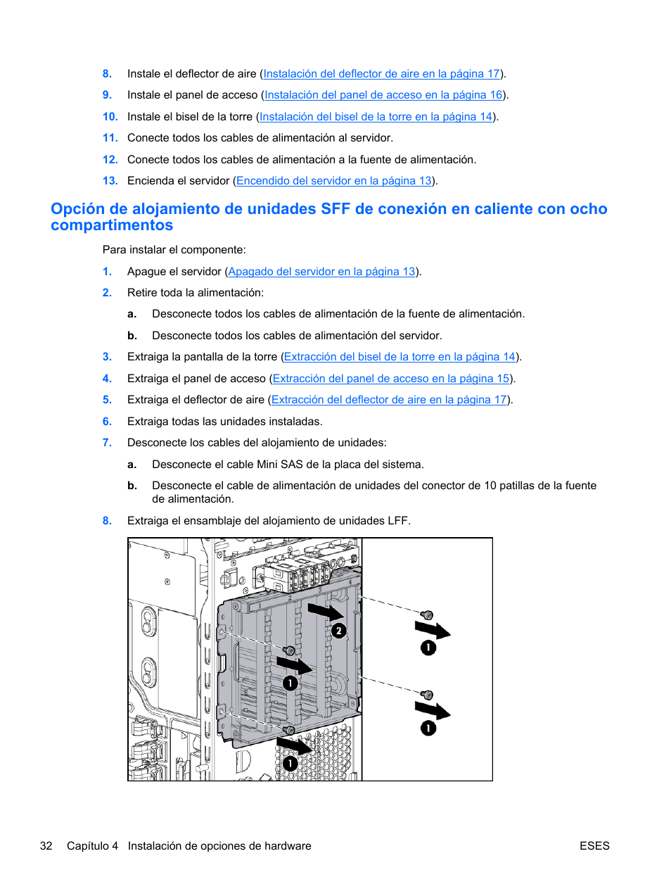 Hp Servidor Hp Proliant Ml310e Gen8 V2 Manual Del Usuario Pagina 39 105 Original