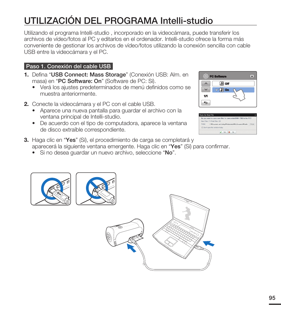 Utilización del programa intelli-studio | Samsung HMX-T10WP Manual del  usuario | Página 101 / 123 | Original