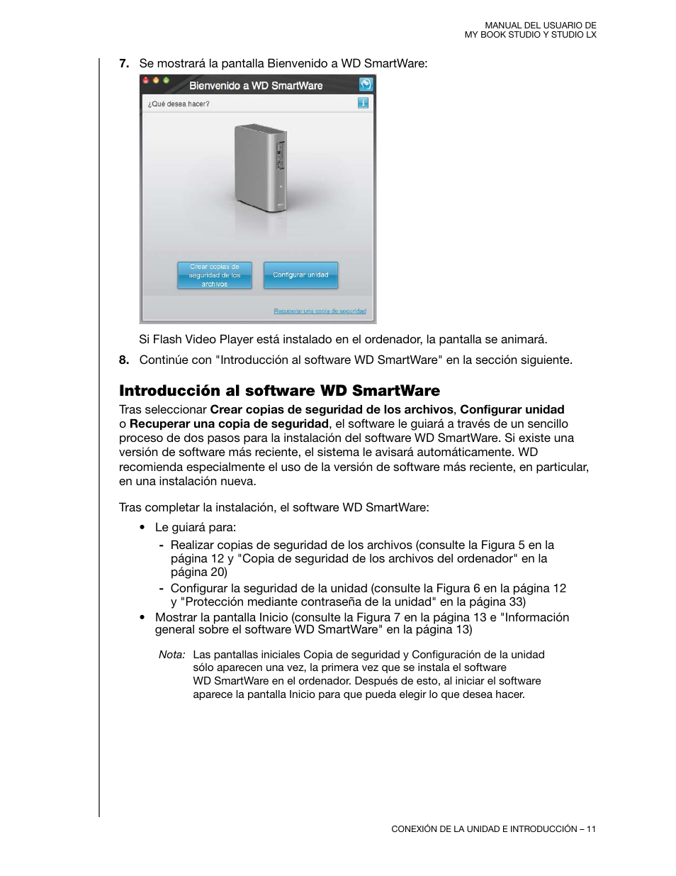 Introducción al software wd smartware | Western Digital My Book Studio/ Studio LX User Manual Manual del usuario | Página 16 / 88 | Original