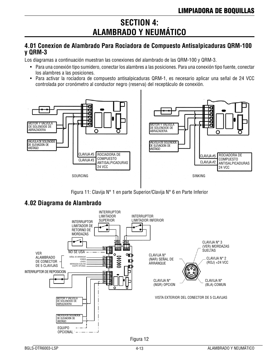 Limpiadora de boquillas, 02 diagrama de alambrado, Figura 12 | Tweco  QRC-2000 Manual del usuario | Página 15 / 26 | Original