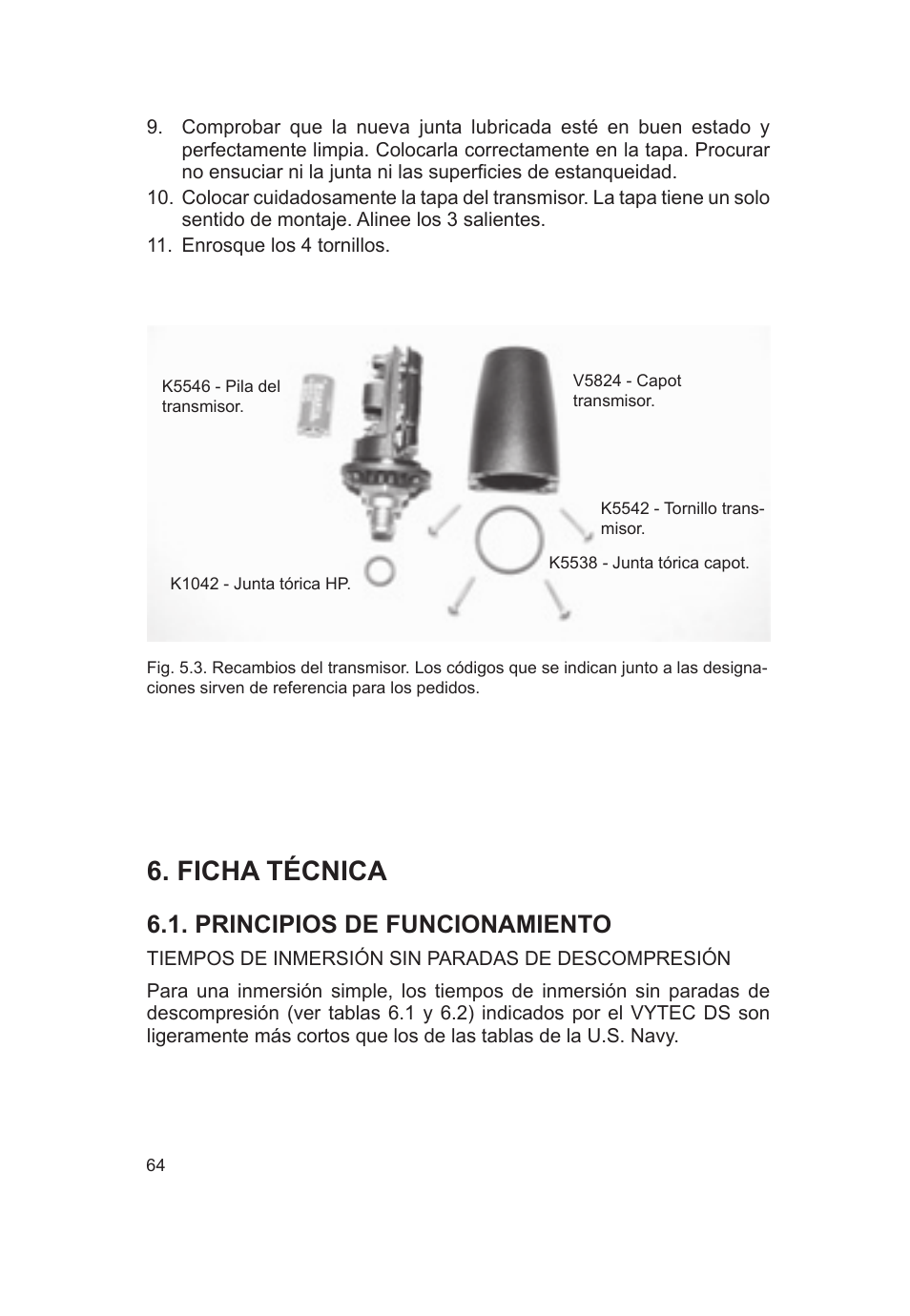 Ficha t cnica Principios de funcionamiento SUUNTO VYTEC DS